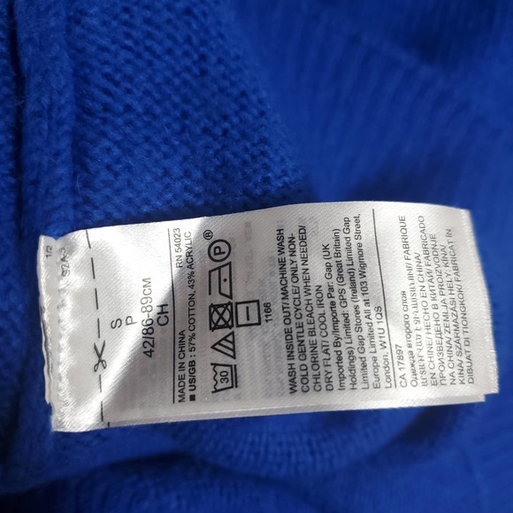 Banana Republic Blue Mockneck Sweater Size S - Picture 11 of 12